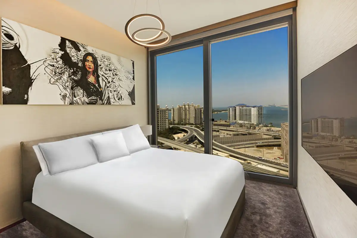 hotel room interior styling at Dubai Palm resort