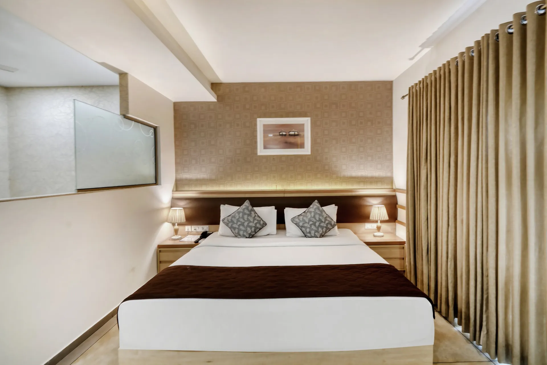 hotel bedroom interior photography, Flora Charishma Hotel, Aluva, Kochi, Kerala