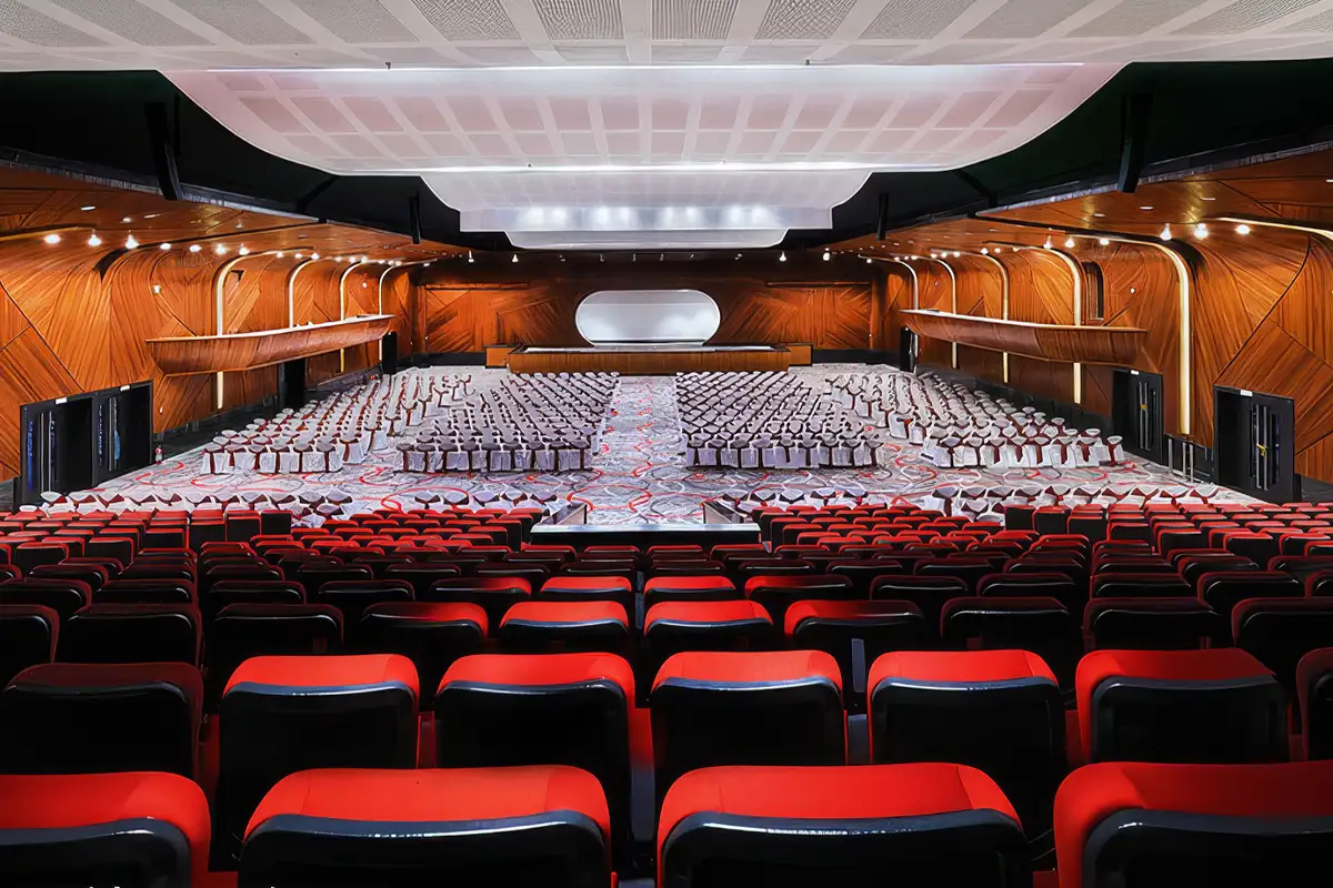 Conference hall-Le Meridien, Kerala — large auditorium interior shoot India